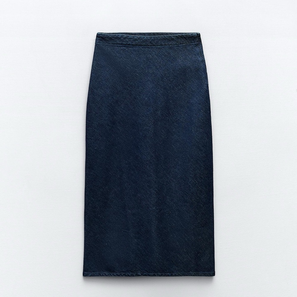 Classic Navy Denim Skirt